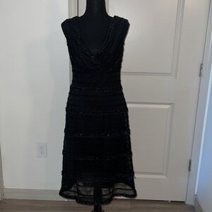 Tadashi Shoji Women's Sequin Ruffle Midi Dress